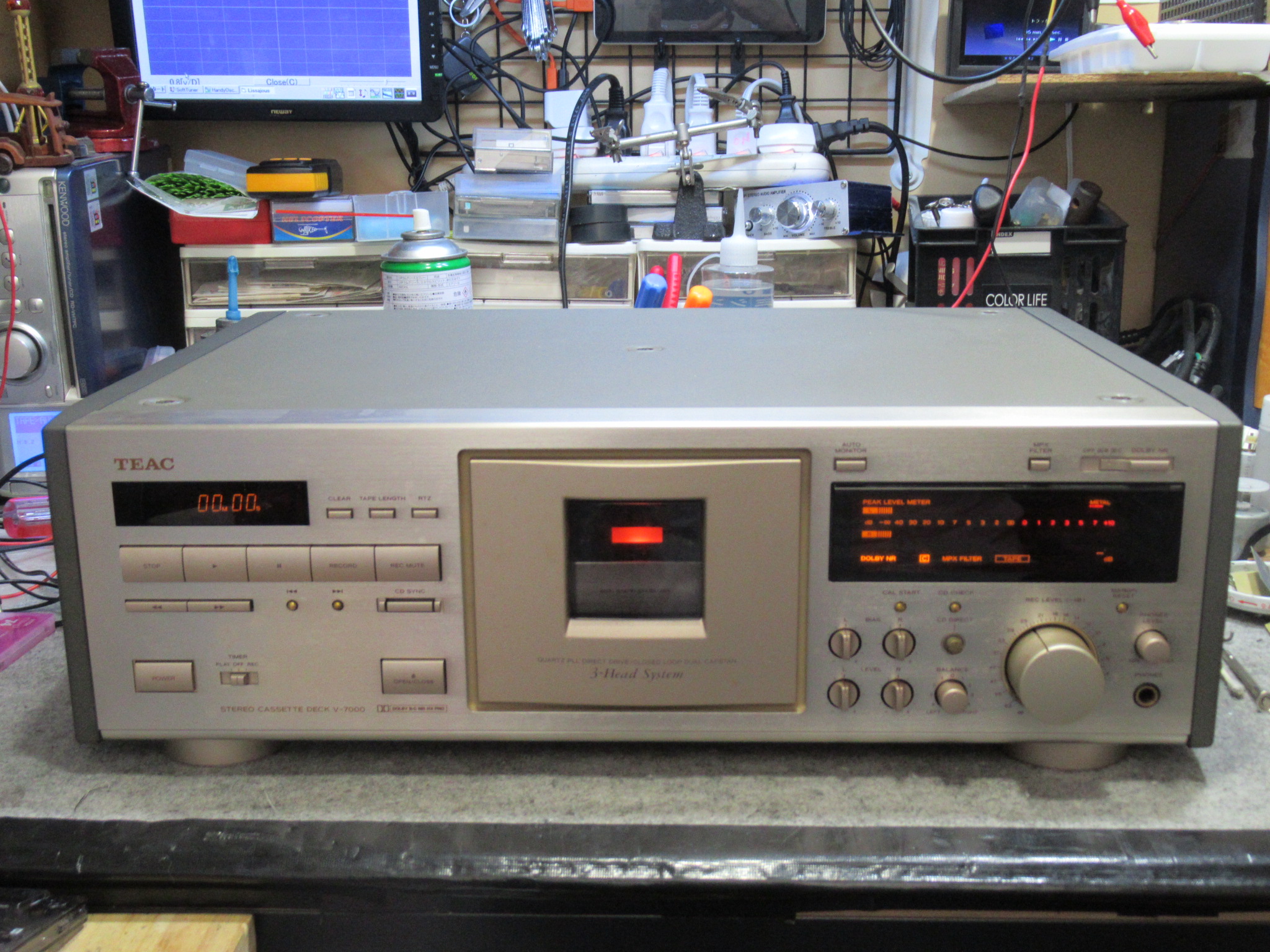 再生と録音確認ではテンポがTEAC　カセットデッキ　V-7000