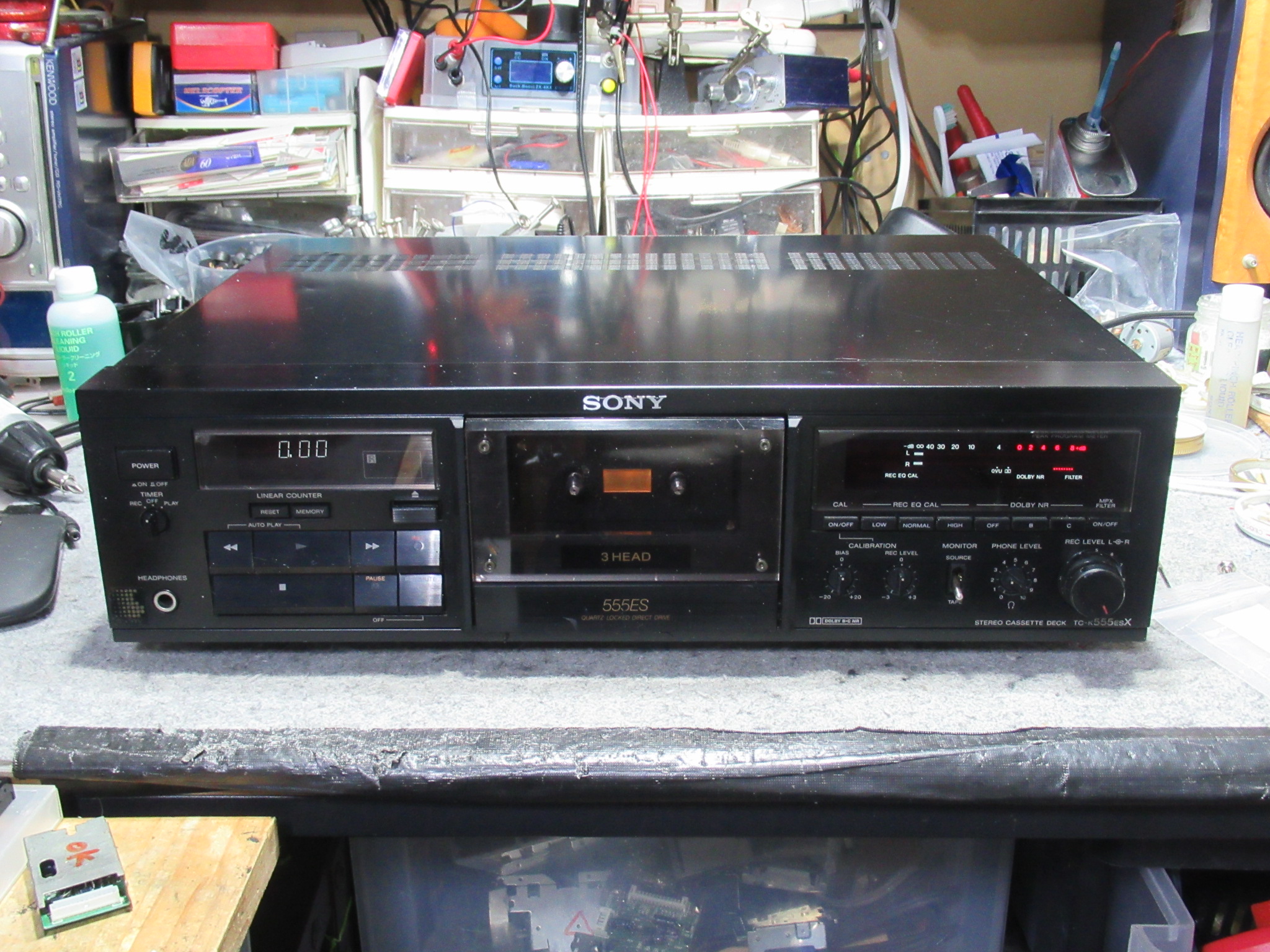 SONY 555ESR カセットデッキ SONY TC-K555ESR◇最後の旧型メカ。最後の独立懸架ヘッド。 | スーパー